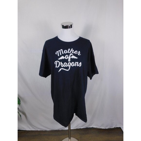 Mother of Dragons Shirt Womens Large Black Graphic Short Sleeve Crewneck T-Shirt - Picture 1 of 8
